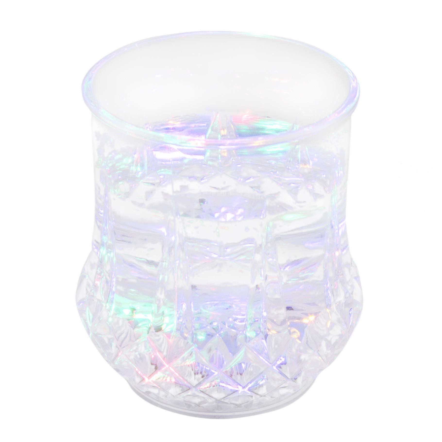 HI LED-Trinkglas 4er Set bunte LED Trinkgläser mit Farbwechsellicht 210ml Partybecher, 4-tlg., Kunststoff