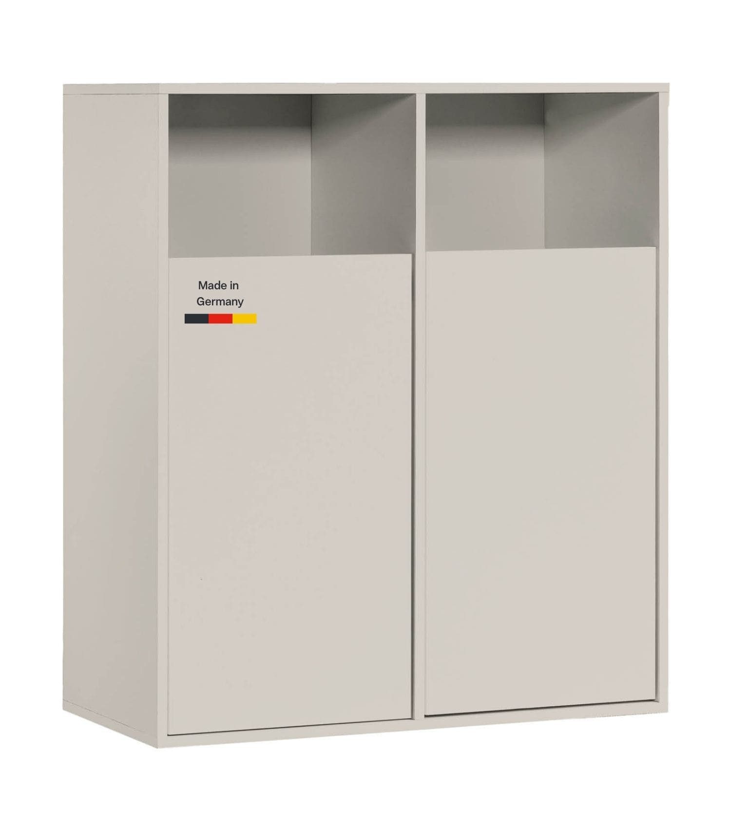 mokebo Wäscheschrank Der Wäschehüter (2-türig) Made in Germany, Wäschesammler, mit Magnetverschluss in Beige Kaschmir
