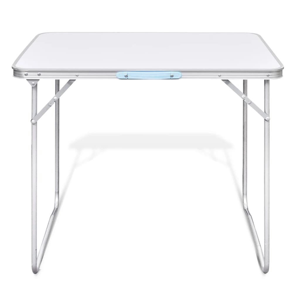 vidaXL Campingstuhl Campingtisch zusammenklappbar mit Metallrahmen 80 x 60 cm