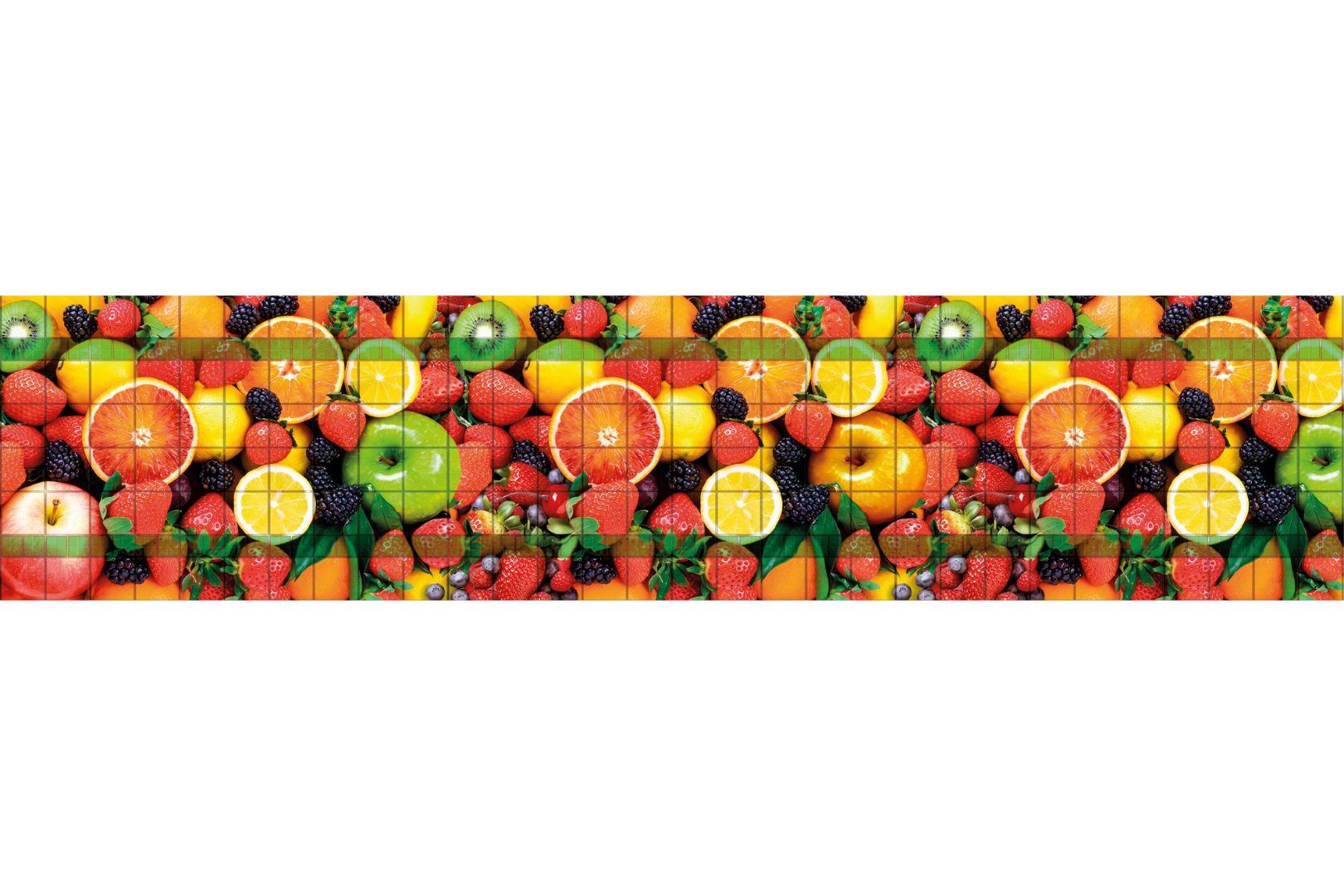 Regul Wanddekoobjekt XL-Dekorpaneel 54607 (XL Wandpaneele ca. 280x65cm - stabile und pflegeleichte PVC Platten zur Wandverkleidung z. B. als Küchenrückwand - 1 Paneel, 3 teilig (Backsplash Küchenzeile)