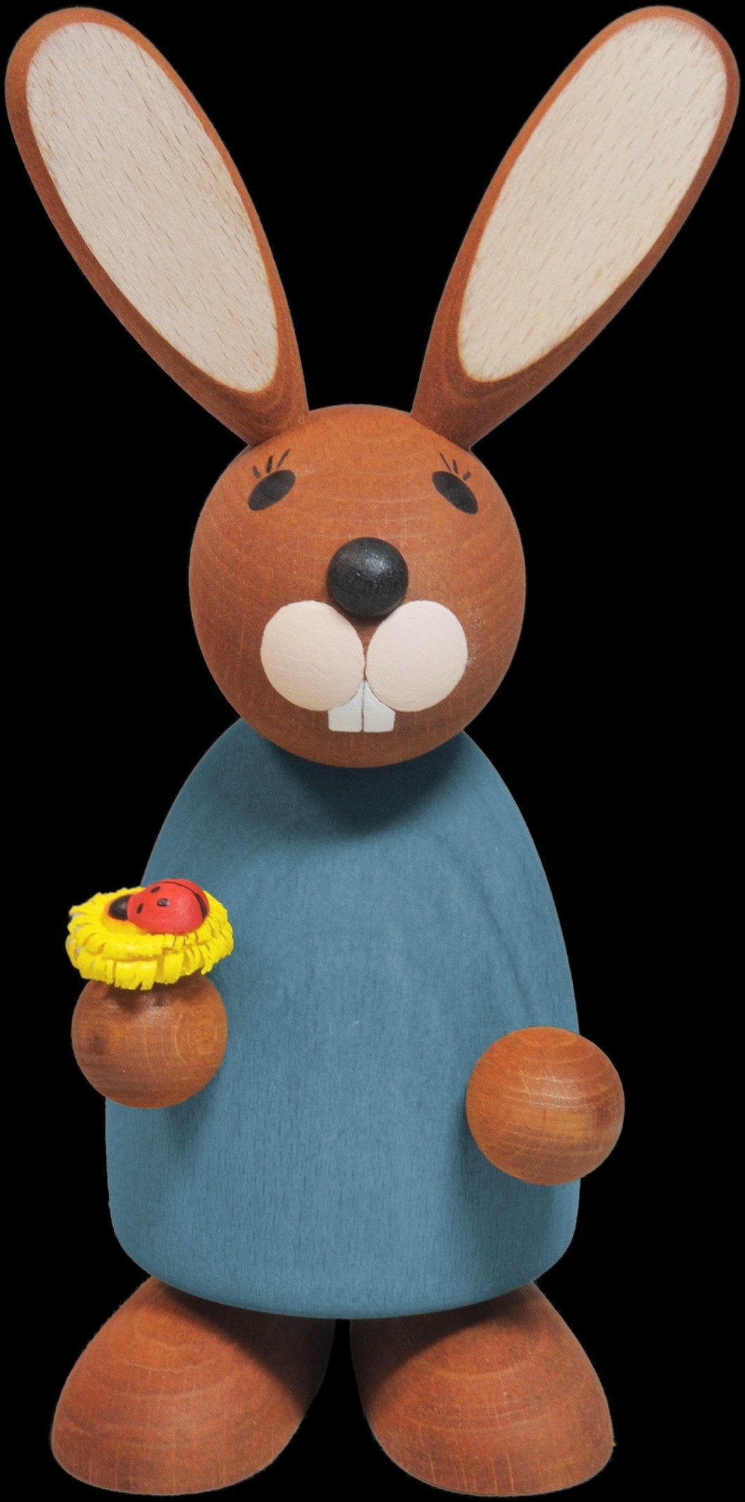 Erzgebirgische Volkskunst Richard Glässer GmbH Osterhase Richard Glässer Hase blau stehend mit Blume