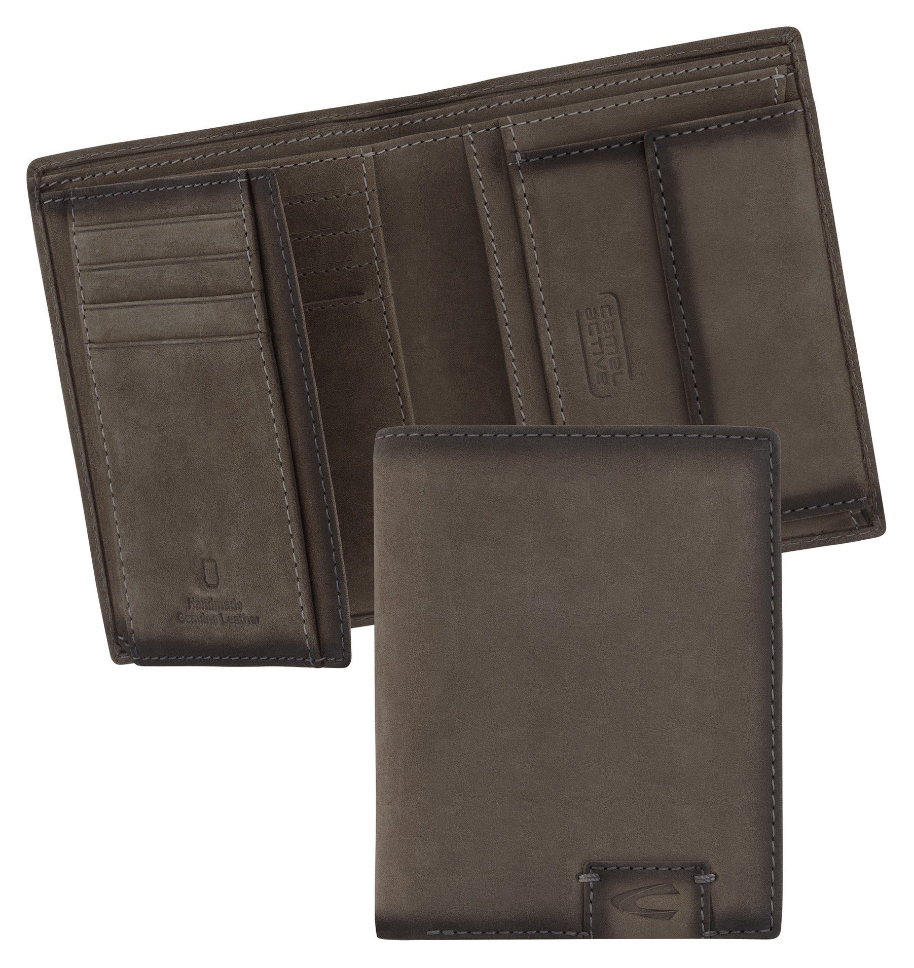 Used-Look grey High DALLAS active wallet, im form Geldbörse camel