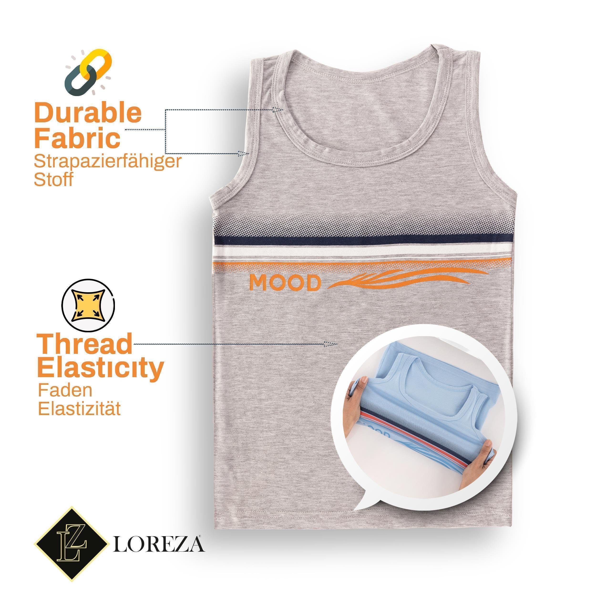 LOREZA Unterhemd 5er Set Jungen Unterhemden - Mood - Bunt (Spar-Packung, 5-St., 5er Pack) – Bild 5 von 5