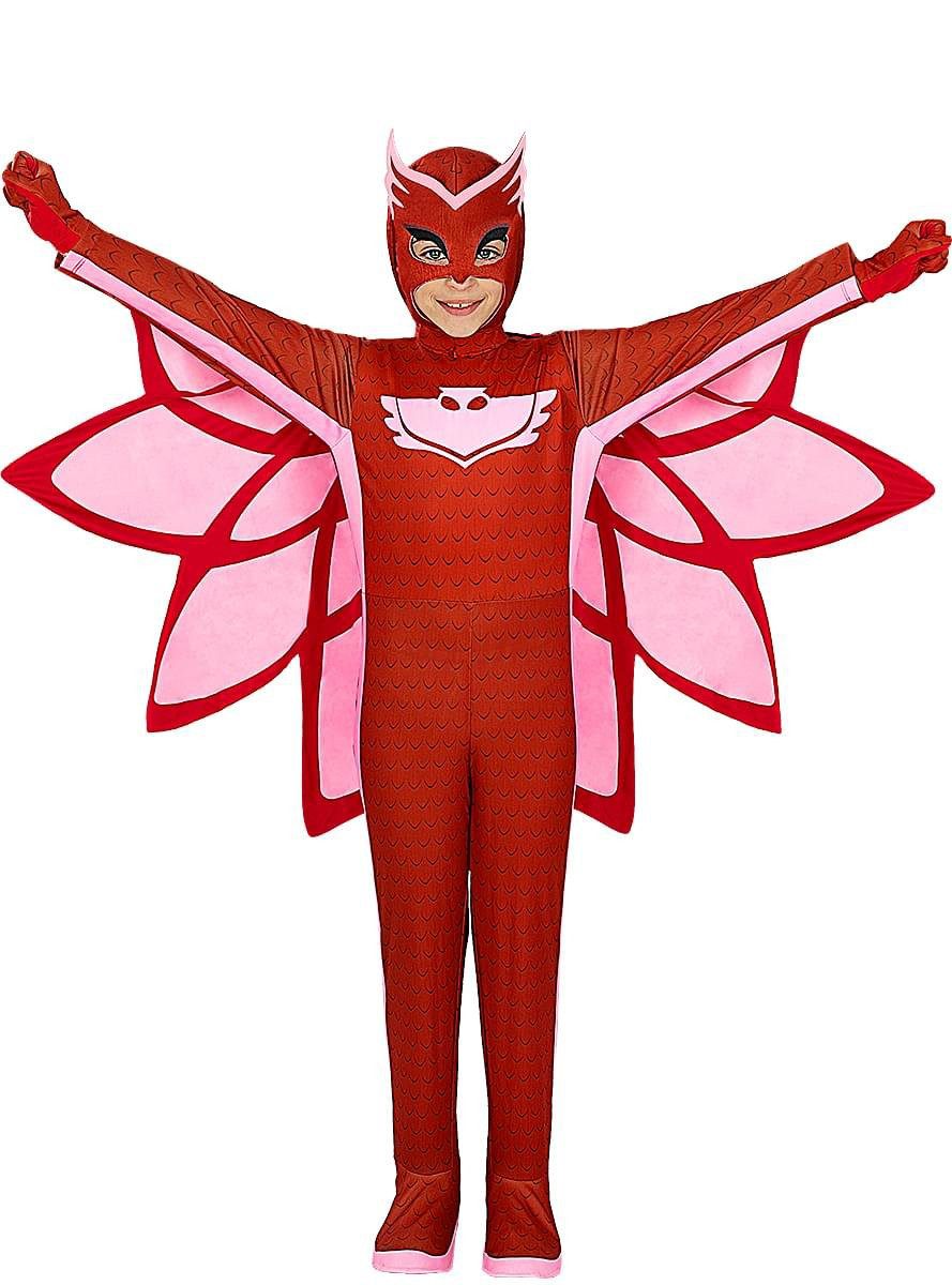 Funidelia Kostüm PJ Masks – Eulette Kostüm für Kinder, Das geheimnisvolle Amulett (und dieses Kostüm) macht Dich zum Pyjama-