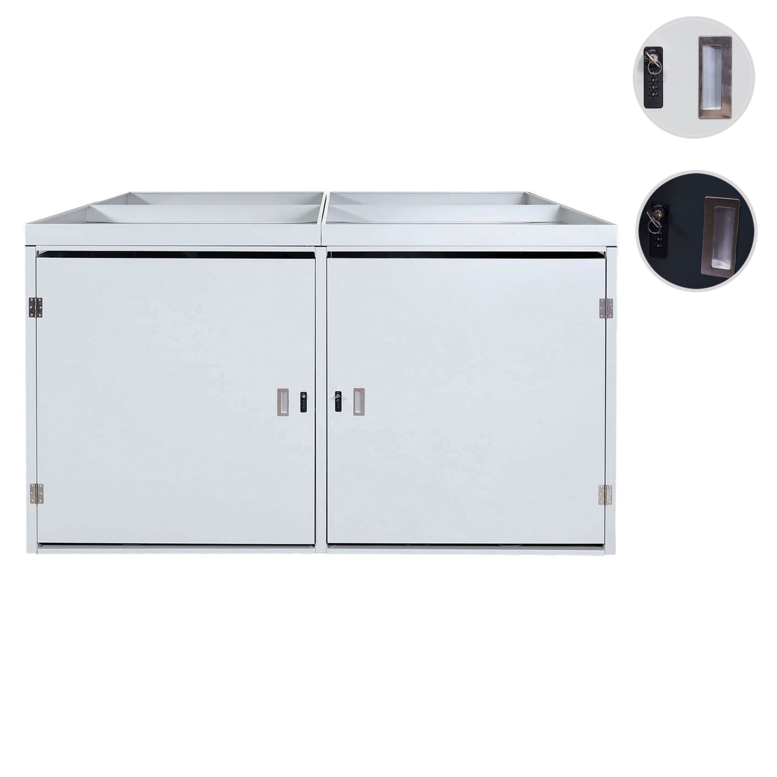 MCW Fahrradbox MCW-L56b-4 (1 St), Inkl. Schlüssel für Türschloss, Schloss zusätzlich mit pin lock