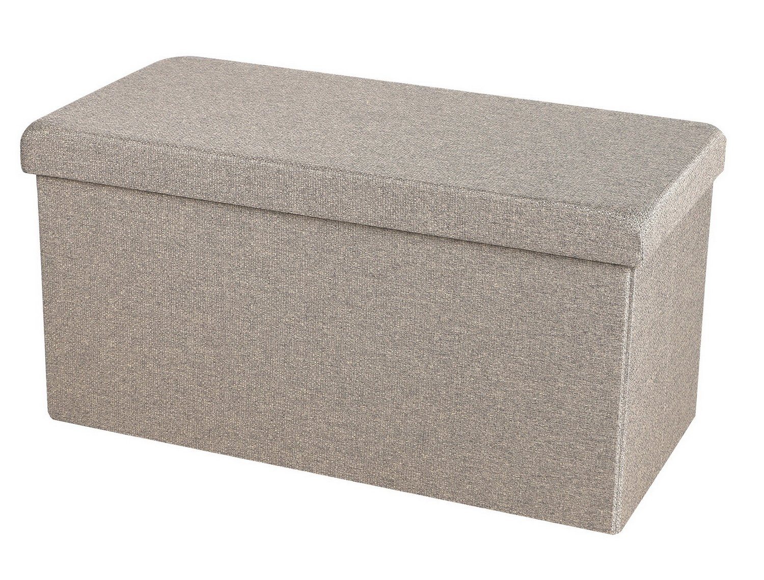Urban Living Sitztruhe faltbare Sitzbank"Aspect lin" Aufbewahrungsbox, gepolsteter Sitz bis 120 Kg belastbar