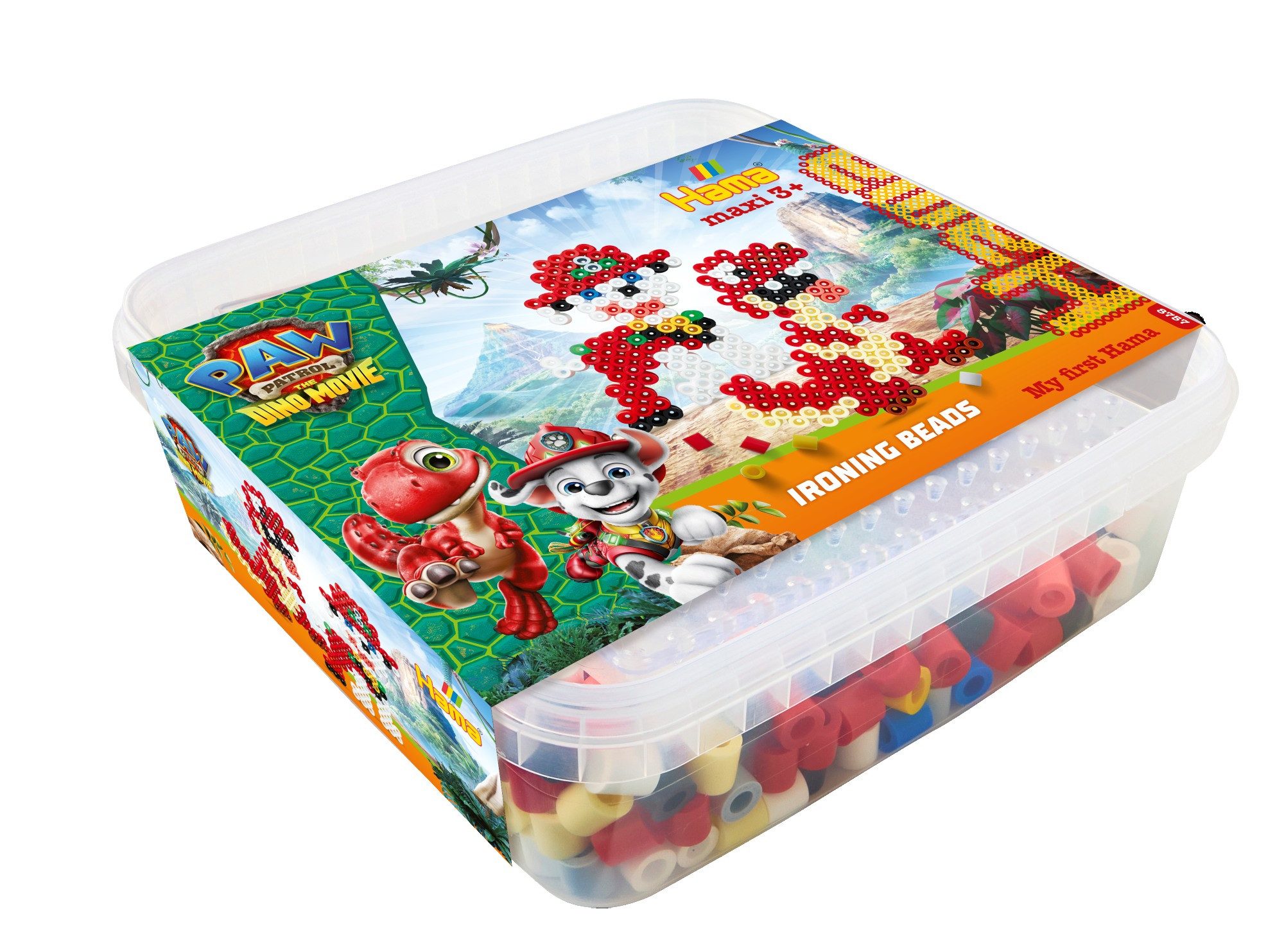 Hama Perlen Bügelperlen Hama Box Paw Patrol-Dino Film Maxi-Bügelperlen