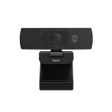 Hama Ultra HD2160p Webcam mit flexiblem Neigungswinkel, Rauschunterdrückung Webcam (Zusatzfunktionen: 1/4 Zoll-Gewinde, Autom. Belichtungsanpassung)