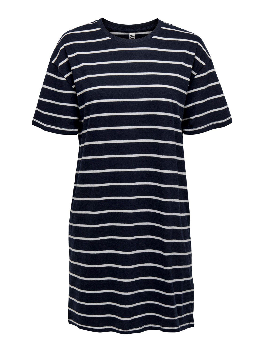 Lockeres YONG 1-tlg) Dunkelblau JDYLUCIA T-Shirt 4184 de in JACQUELINE (lang, Kleid Mini Shirtkleid