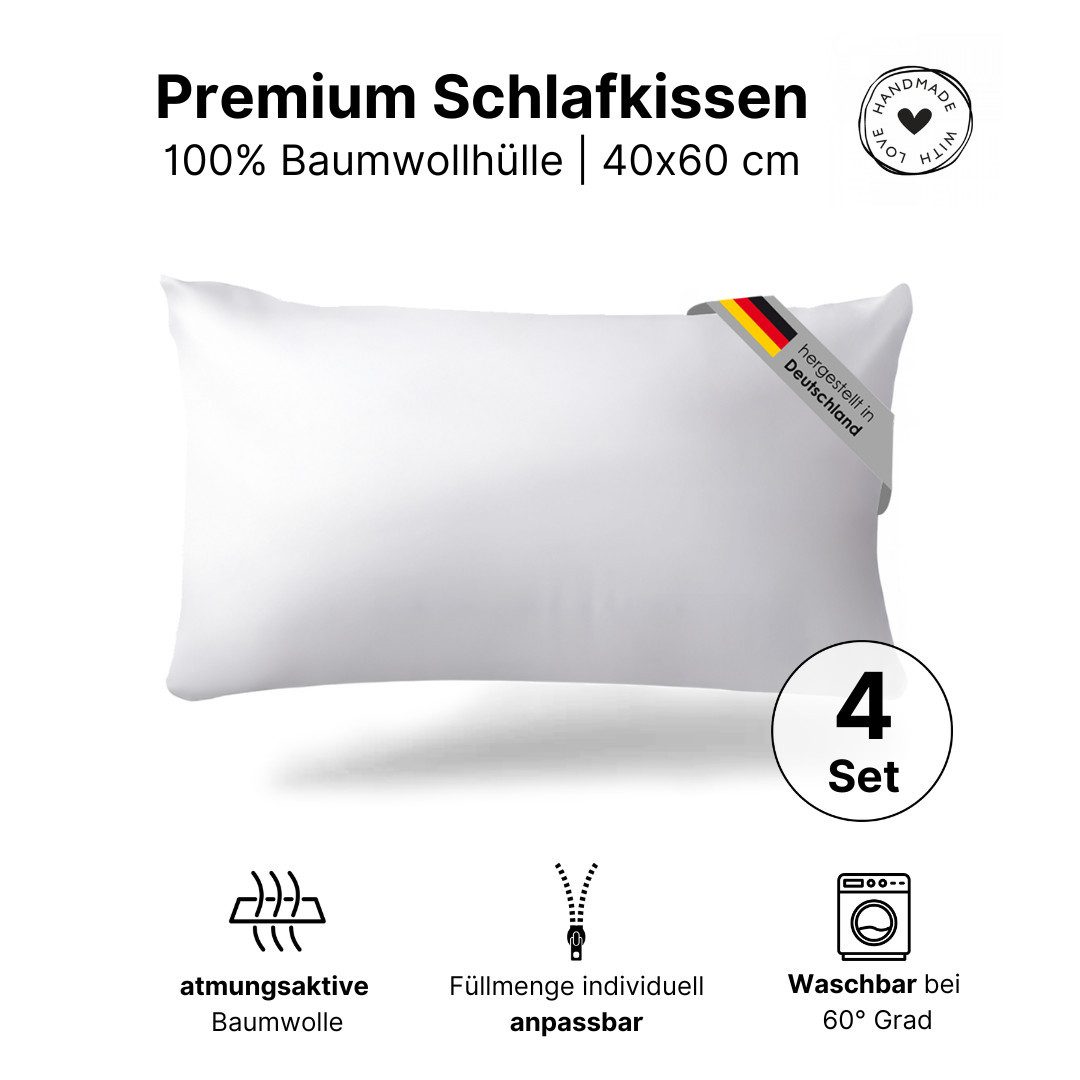 LIVINA HOME Schlafkissen Premium Kopfkissen, Kissen, Bezug: 100% Baumwolle, günstig online kaufen