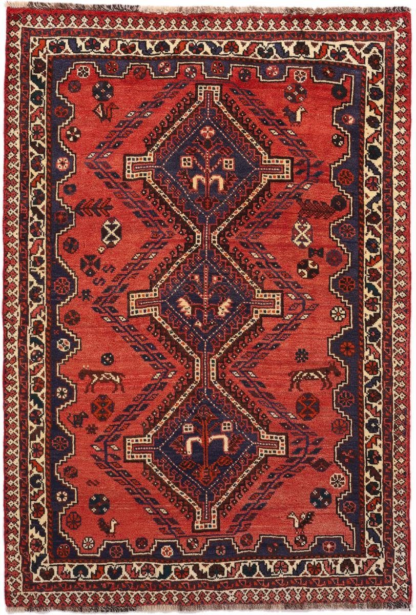 Orientteppich Shiraz 164x237 Handgeknüpfter Orientteppich / Perserteppich, Nain Trading, rechteckig, Höhe: 10 mm