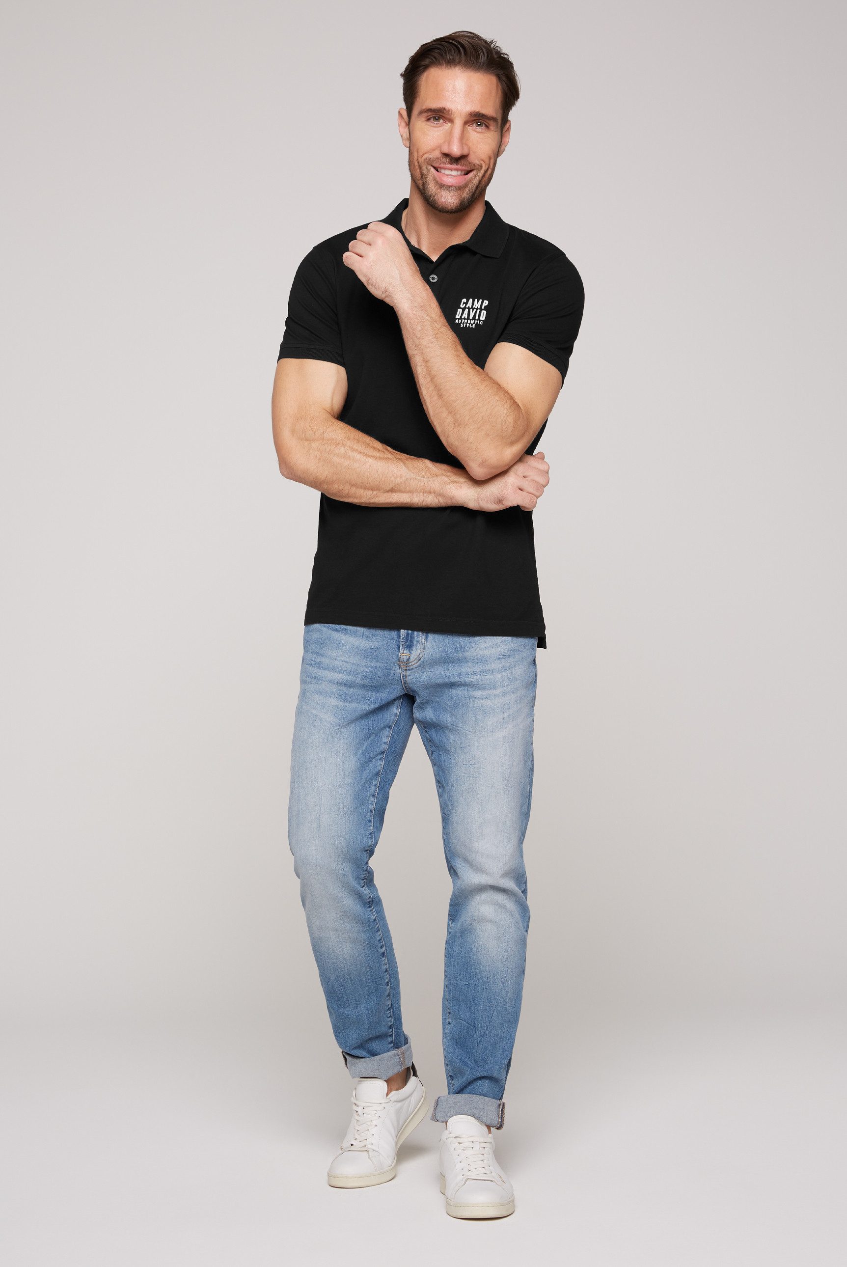 CAMP DAVID Poloshirt mit Elasthan-Anteil – Bild 3 von 5