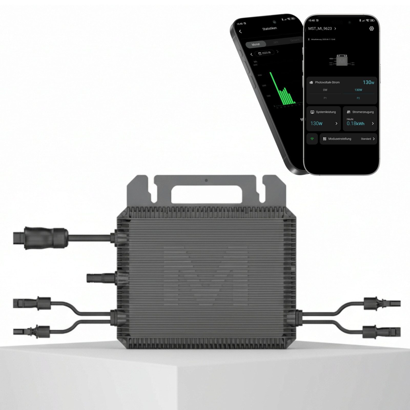SUNNIVA Інвертор MARSTEK 800 W MST-MI0800, (2× MPPT, IP67 wetterfest, WiFi & App-Überwachung, Plug-&-Play Balkonkraftwerk Inverter)