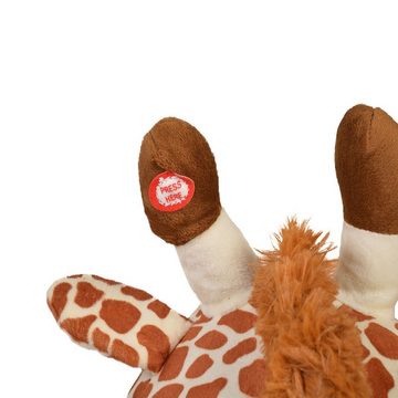 Moni Schaukeltier Plüsch Schaukeltier Giraffe WJ-635, Handgriffe aus Holz ab 12 Monate