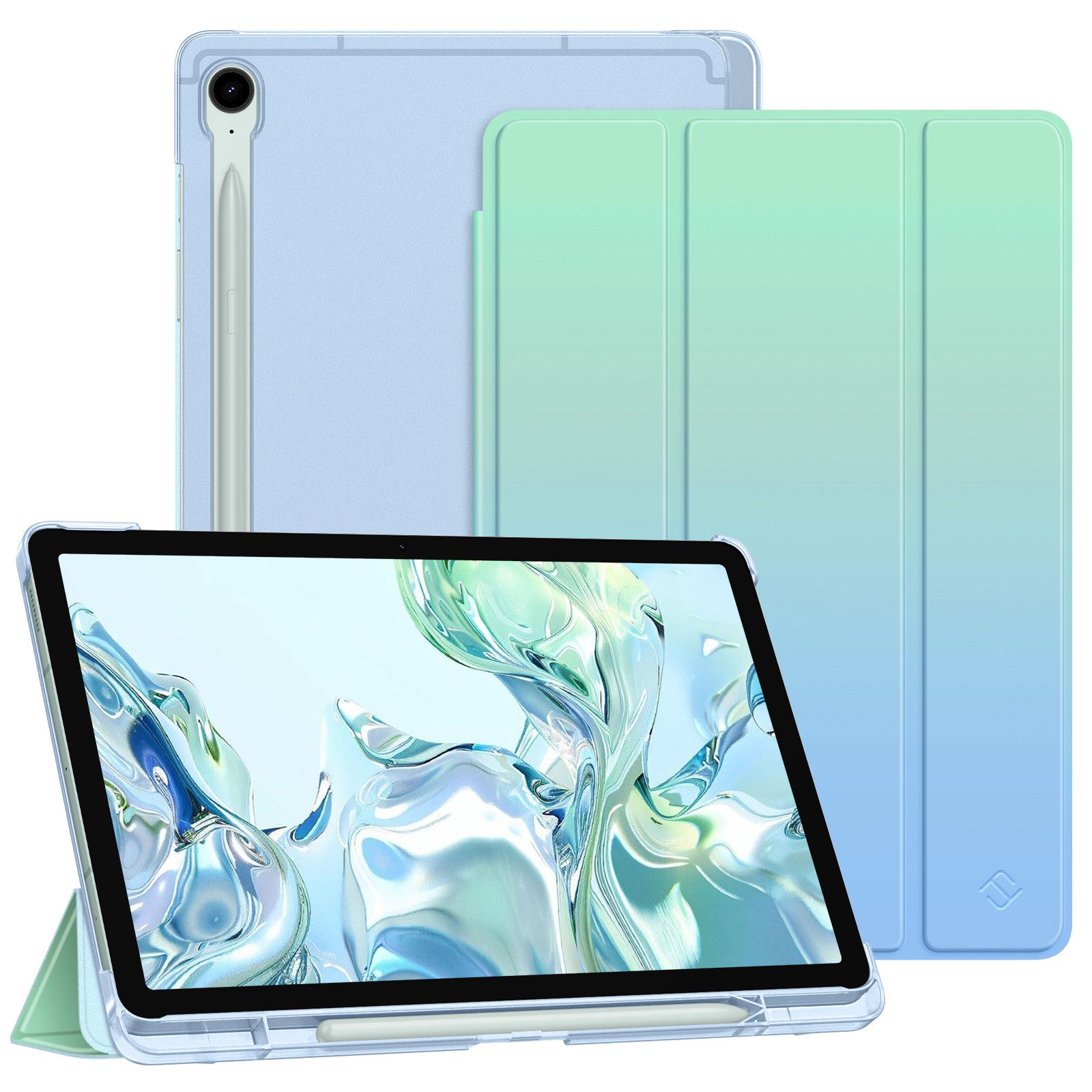 Fintie Tablet-Hülle für Samsung Galaxy Tab S10 Lite/S10 FE/S9 FE 10.9" & S9 11" Tablet, Ultradünn Case mit Stifthalter&Translucent Rückseite, Auto Schlaf/Wach