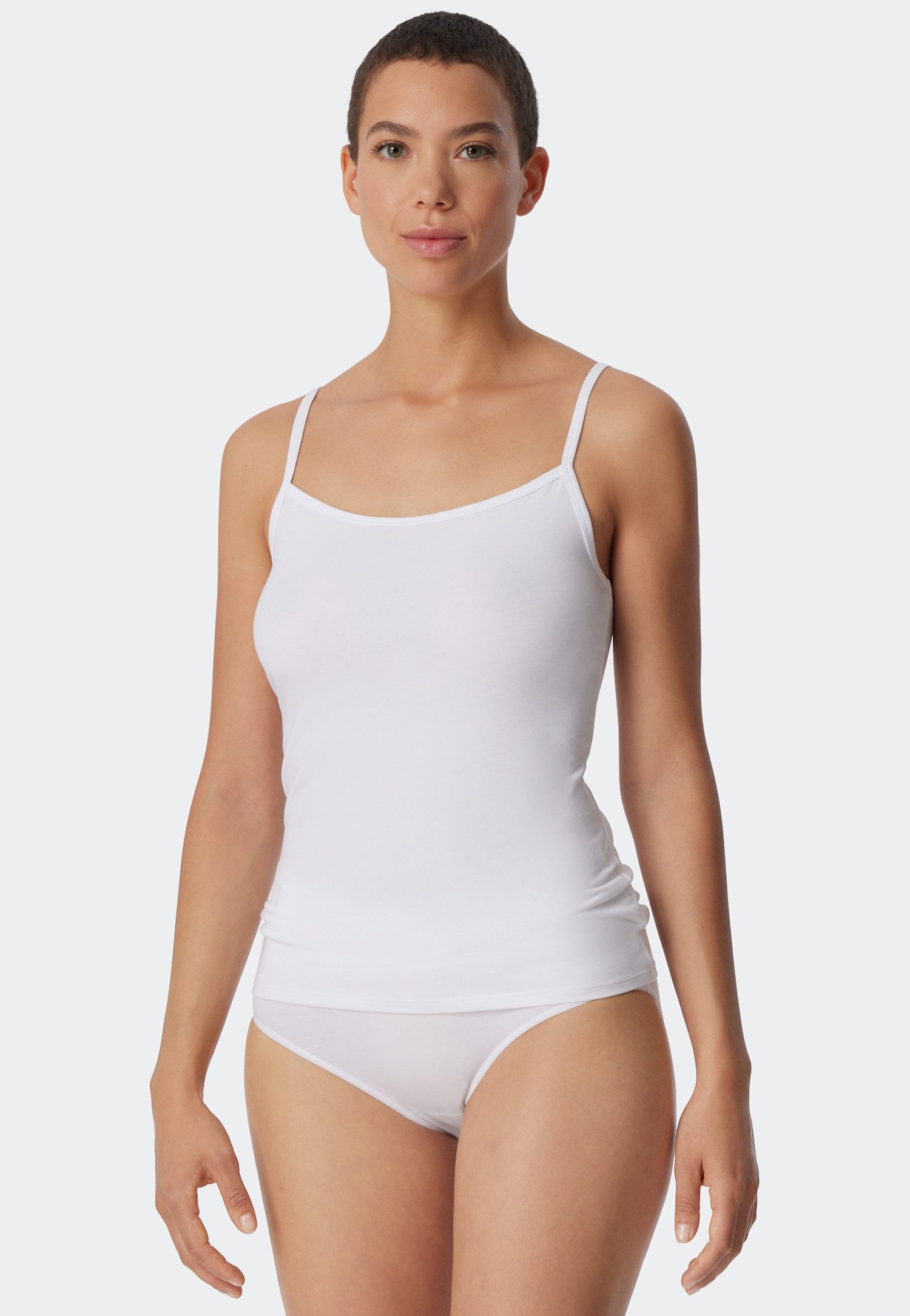uncover by SCHIESSER Spaghettitop Uncover Cotton tiefer Rundhalsausschnitt, günstig online kaufen