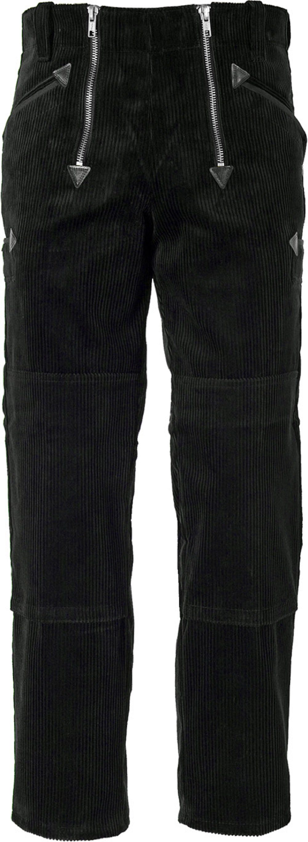 Arbeitshose Zunfthose Schwarz – Trenkercord Hose mit Kniepolstertaschen