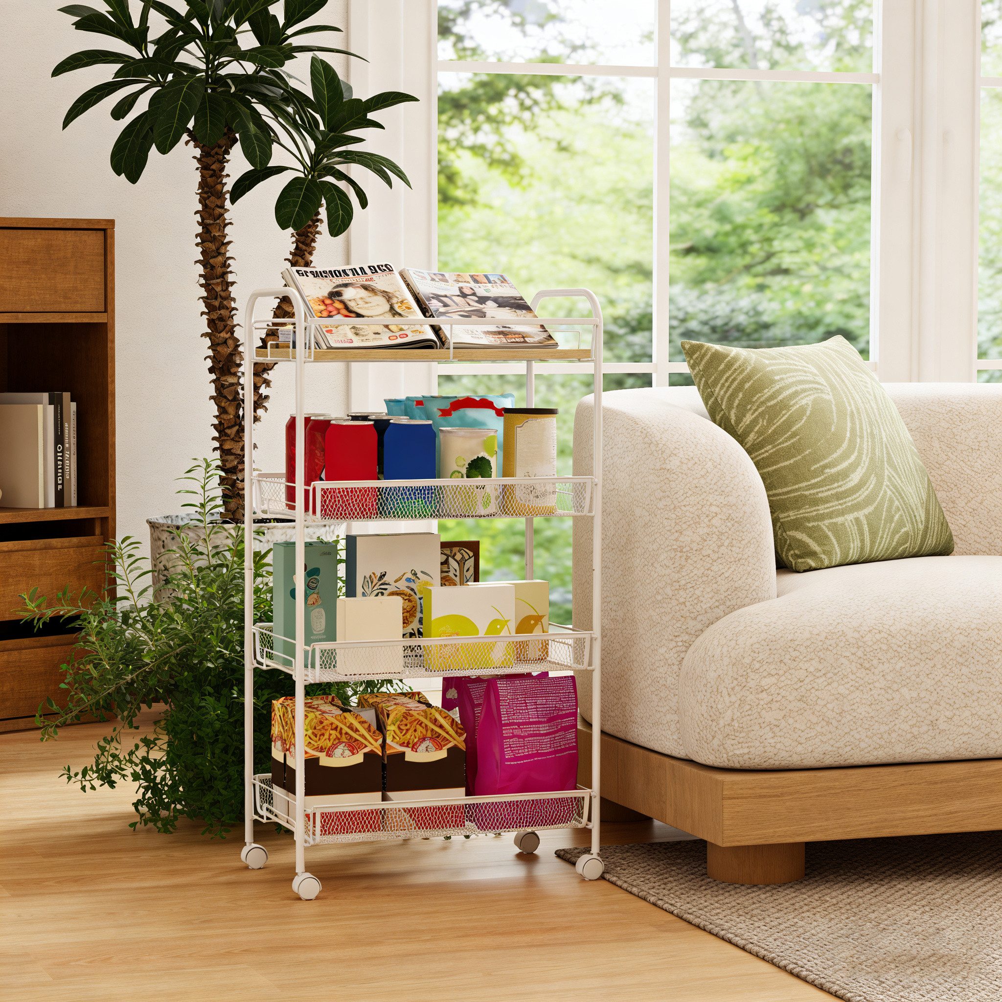 Sekey Beistellwagen Küchenwagen schmal Nischenregal mit Rollen 20cm breit R günstig online kaufen