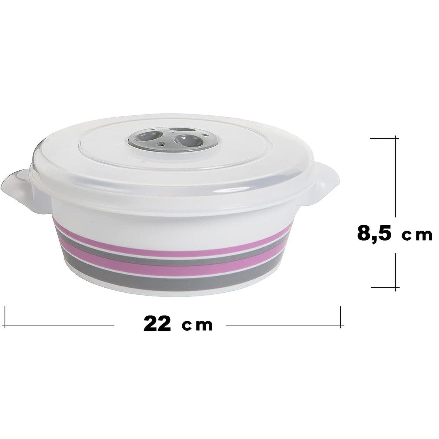 Centi Mikrowellenbehälter Mikrowellengeschirr Set mit Deckel und Griff, Kunststoff, (4er-Set)