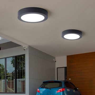 EGLO LED Wandstrahler, LED-Leuchtmittel fest verbaut, Kaltweiß, Warmweiß, Neutralweiß, Tageslichtweiß, Smart LED Außenlampe Deckenleuchte Wandlampe Außenleuchte Deckenlampe