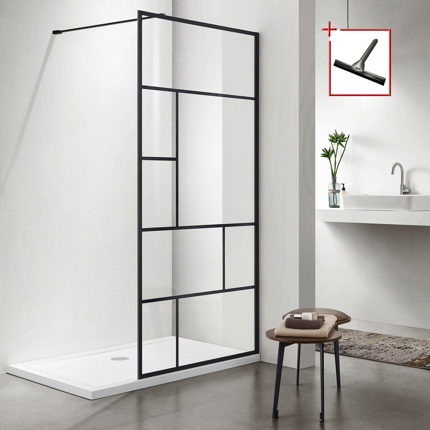 welltime Walk-in-Dusche Tetra, Einscheibensicherheitsglas, Inklusive verste günstig online kaufen