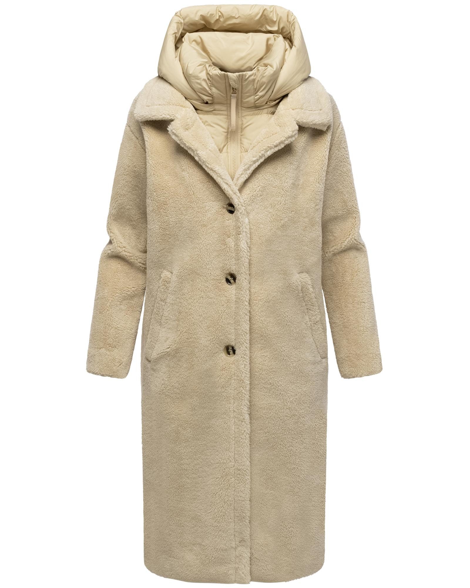 Navahoo Wintermantel Teddyzauber 14 Plüschmantel aus Teddyfleece mit abnehbmarem Krageneinsatz