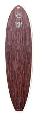 Runga-Boards SUP-Board Runga TIIWAI WOOD ebony Hard Board Stand Up Paddling SUP, Allrounder, (Set 9.5, Inkl. coiled leash & 3-tlg. Finnen-Set)