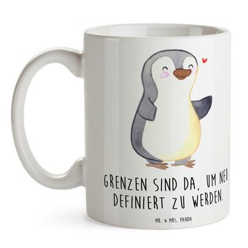 Mr. & Mrs. Panda Tasse Pinguin Amputation - Weiß - Geschenk, Kaffeebecher, Tasse Sprüche, Te, Keramik, Langlebige Designs