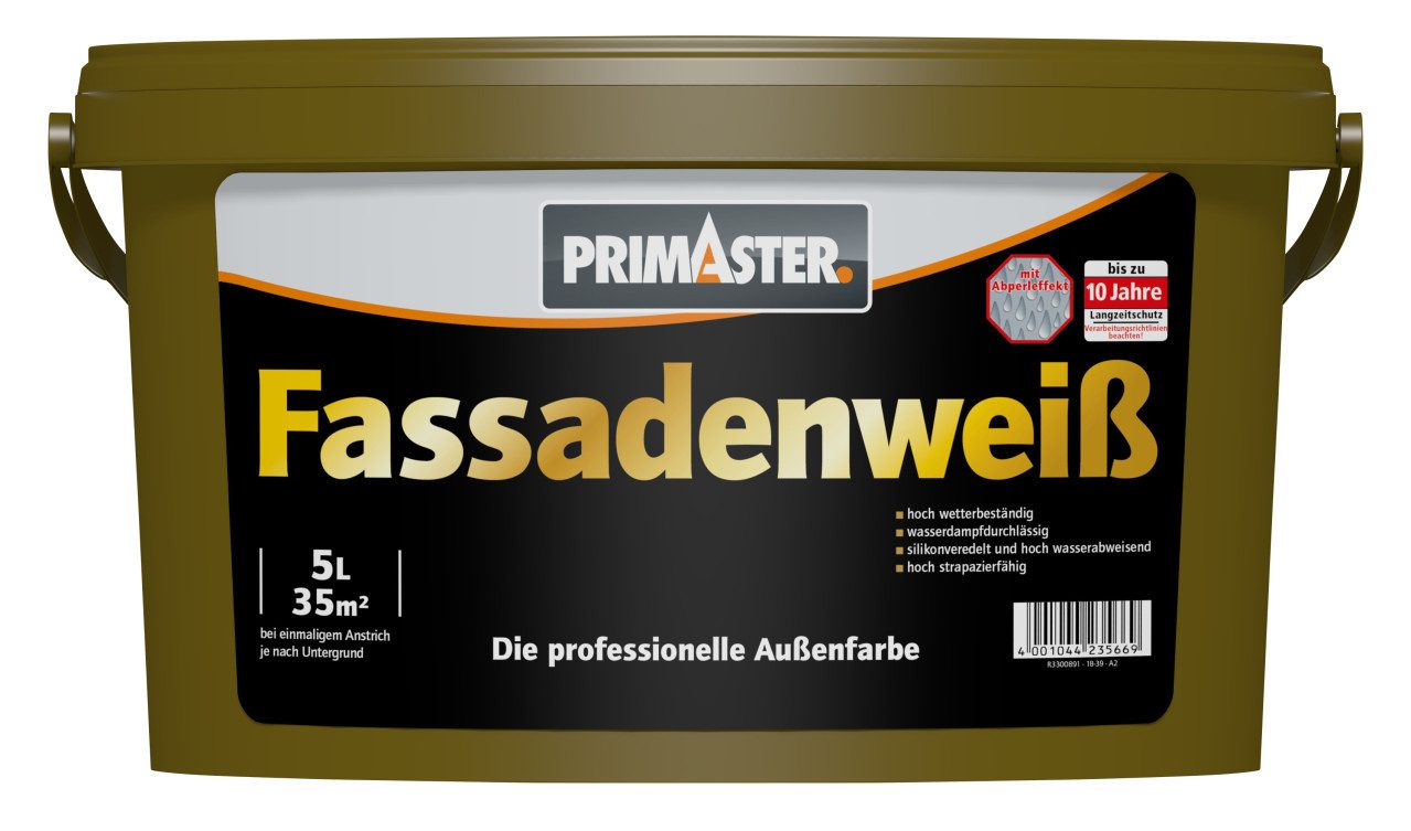 Primaster Fassadenfarbe Primaster Fassadenweiß 5 L weiß