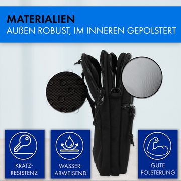 XiRRiX Umhängetasche Tasche zum Umhängen für Damen / Herren - universal Handytasche klein (1-tlg., mit verstellbarem Schulterriemen), wasserabweisendes Material, RFID Kartenfach im Inneren