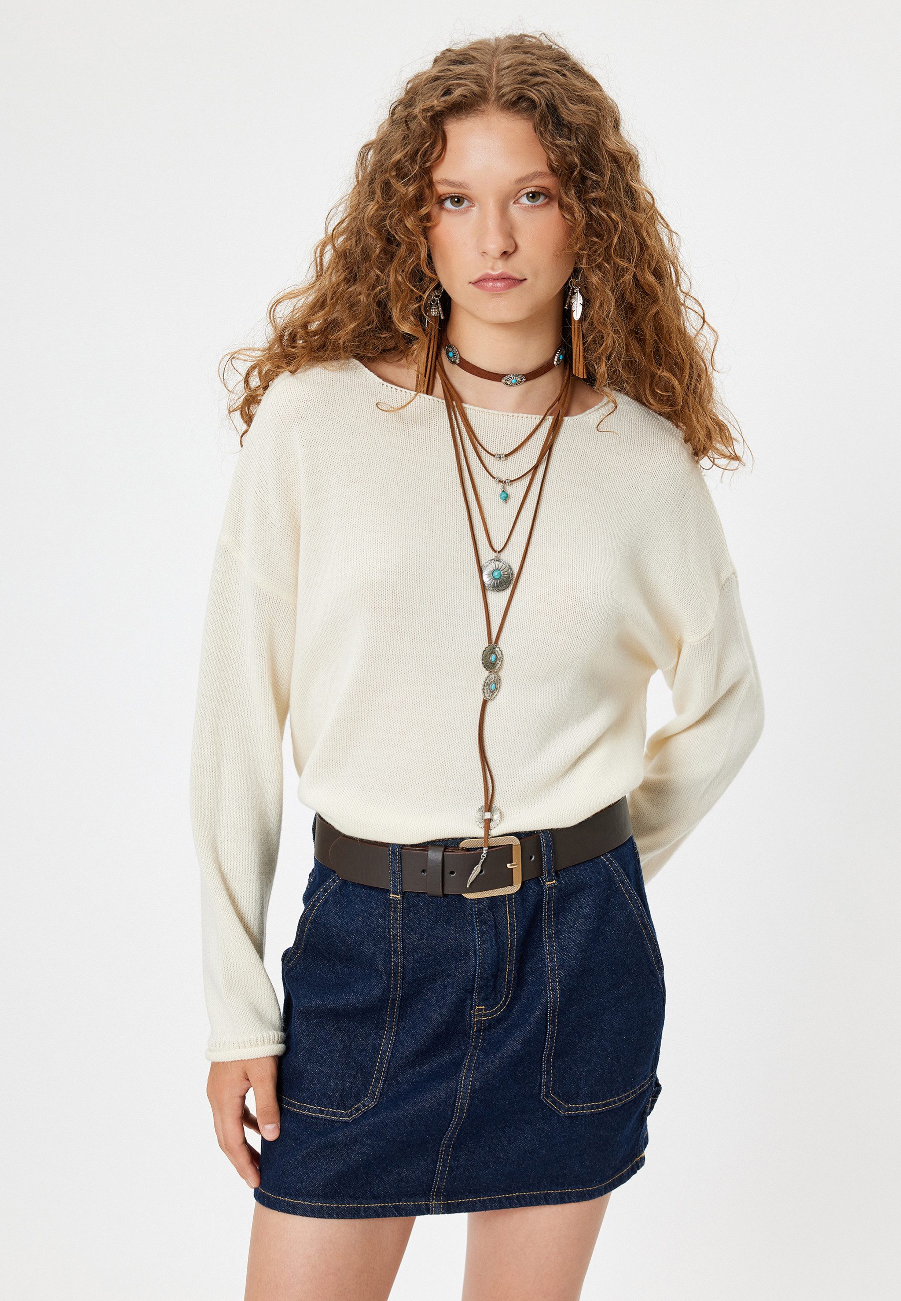Strickpullover U-Boot-Kragen Regular