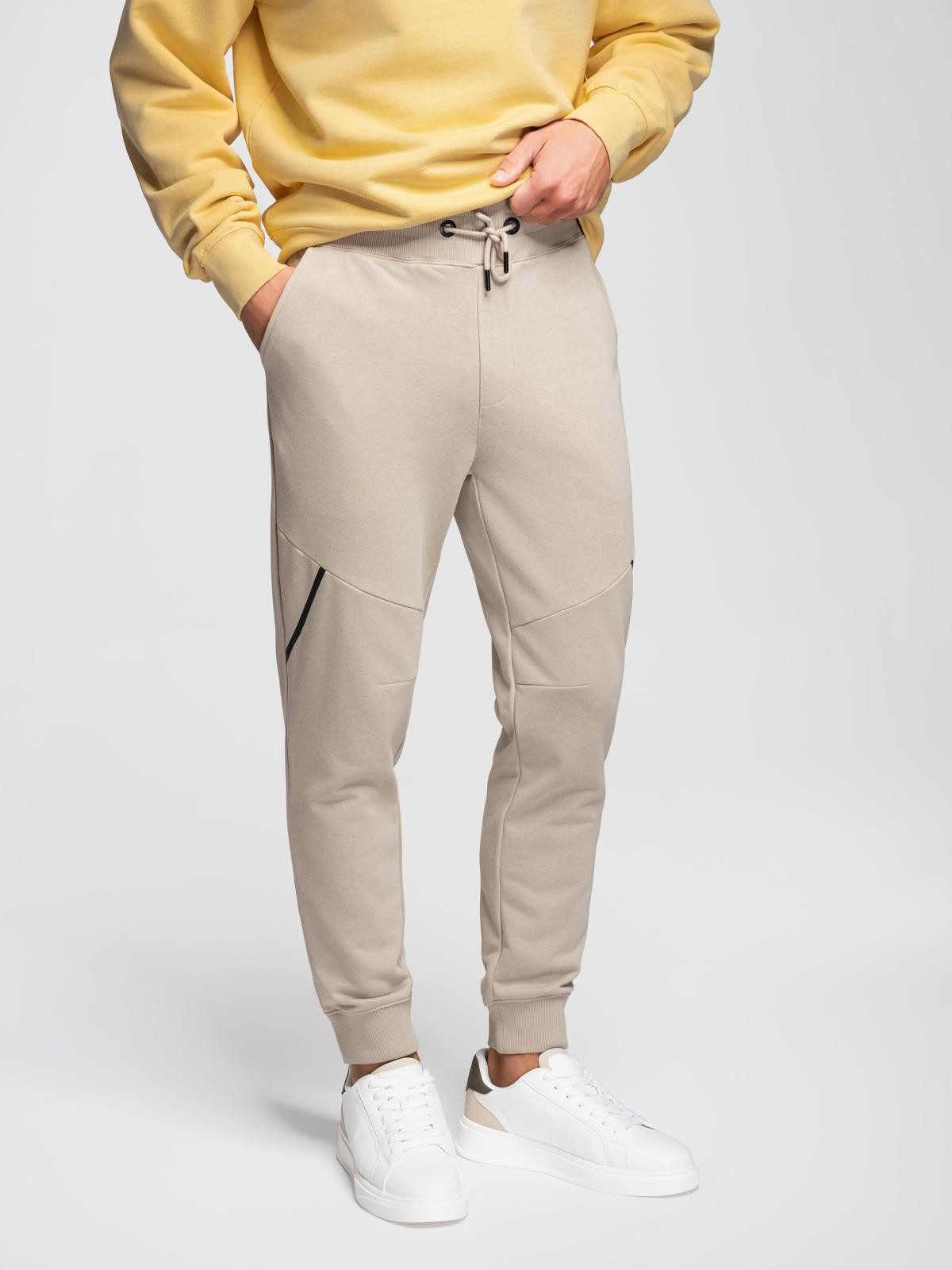 Sweathose Herren Joggerhose Regular Fit aus meliertem Jersey