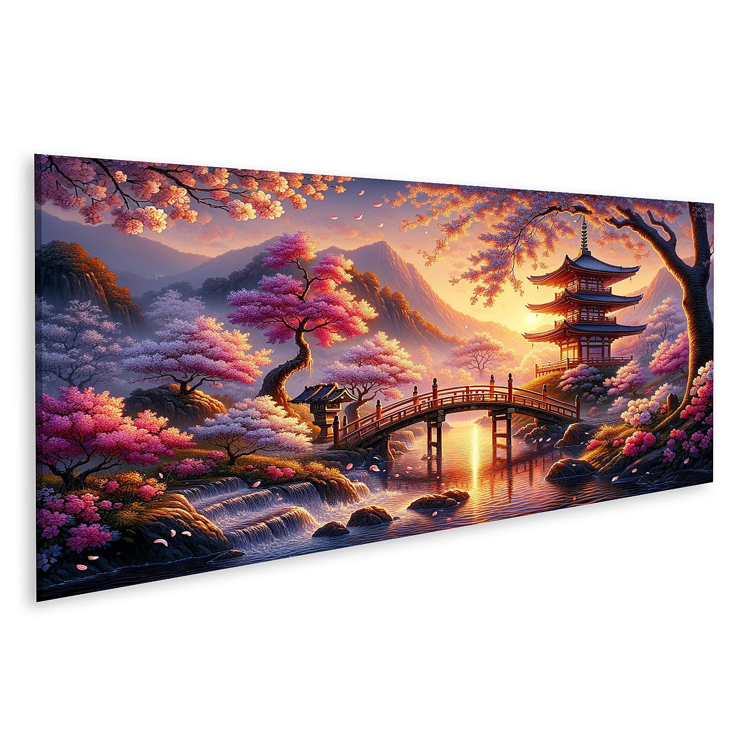 islandburner Leinwandbild Gelassenes Japan Kirschblüten in Blüte magische Saison Bilder