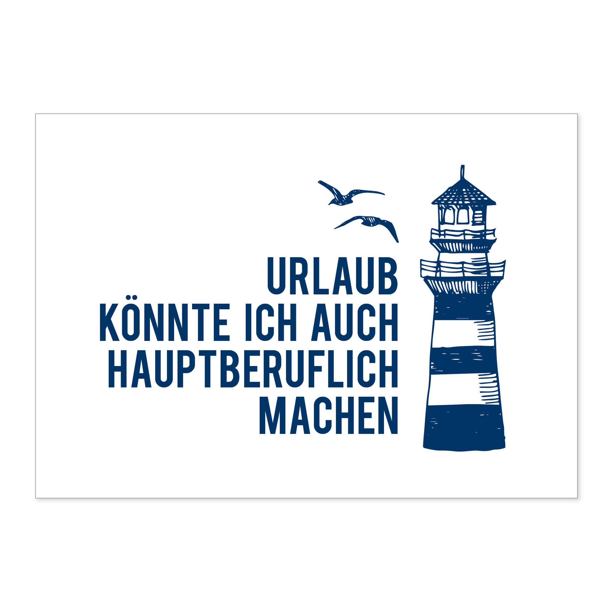 Postkarte Postkarte Urlaub hauptberuflich