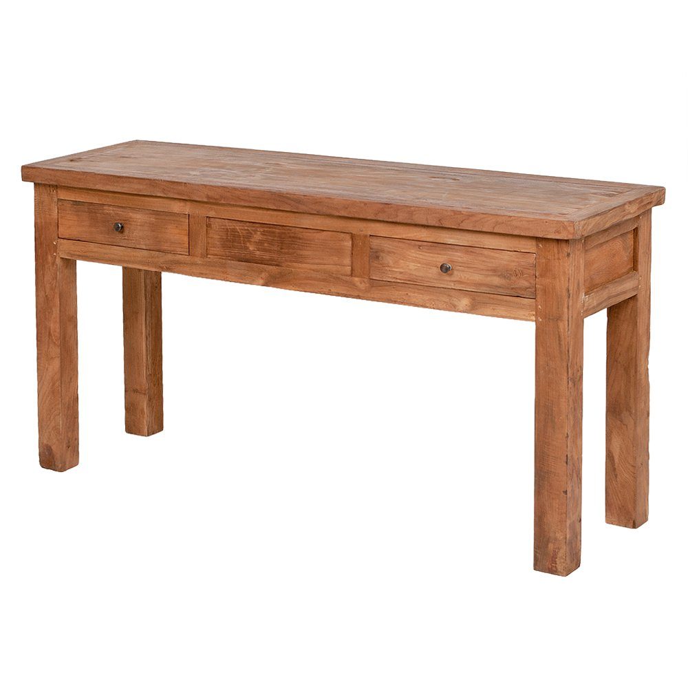LebensWohnArt Konsolentisch Imposante Teak Konsole SANAM Natural 150cm Massivholz