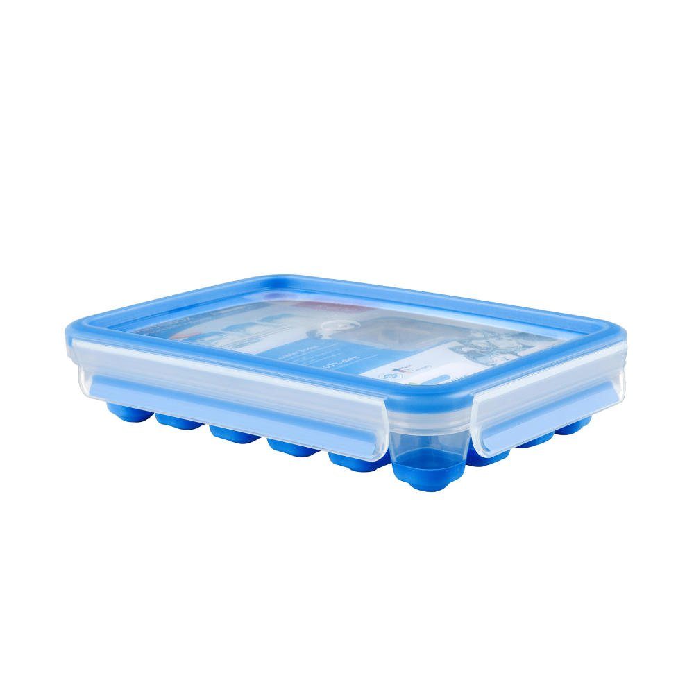 Transparent, Emsa Eiswürfelbox 2.0 Kunststoff, Close (1-tlg) Eiswürfelbehälter & Clip
