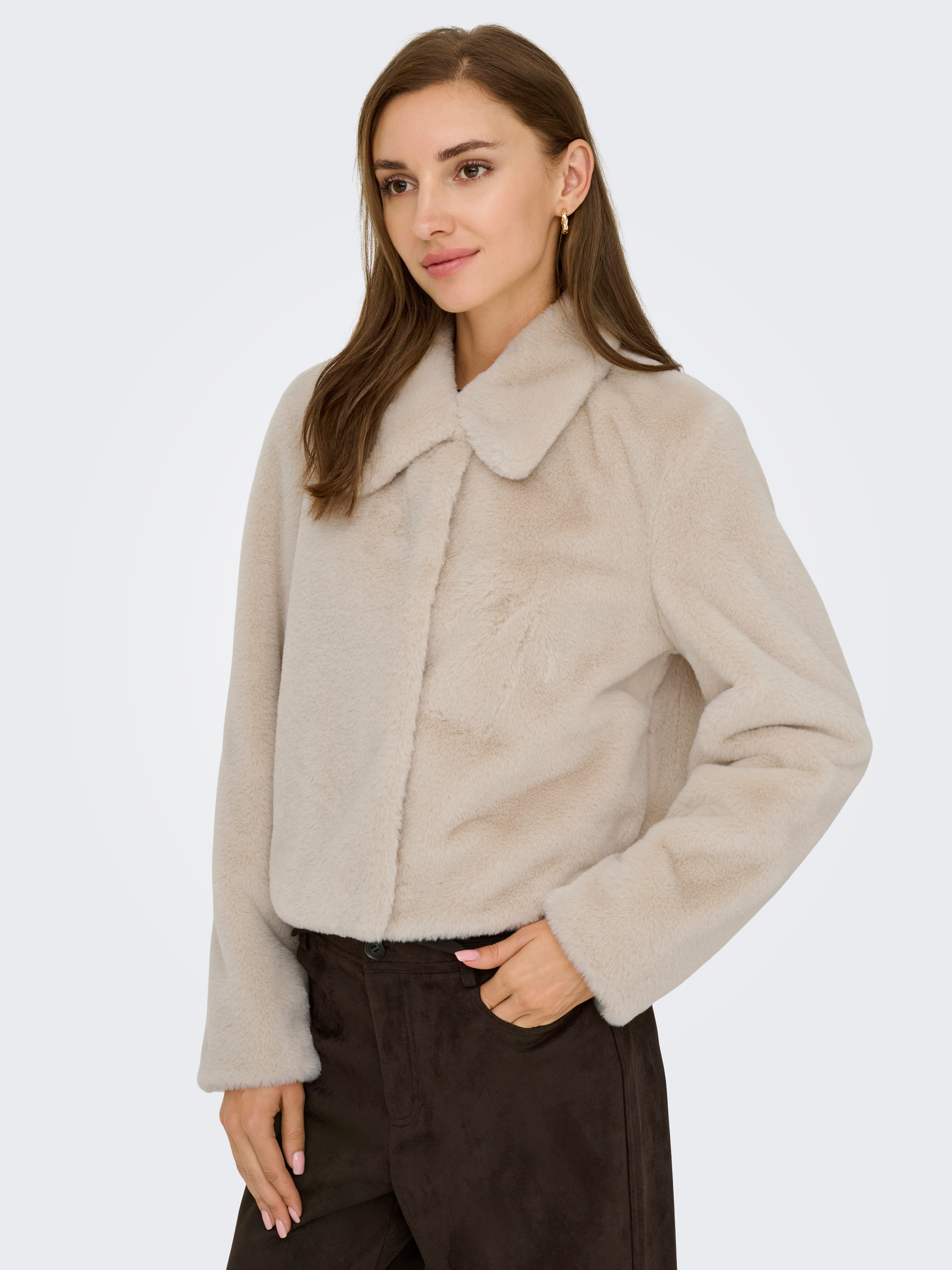 JDY Plüschjacke JDYMACY LIFE FAUX FUR JACKET OTW NOOS Kunstfaser
