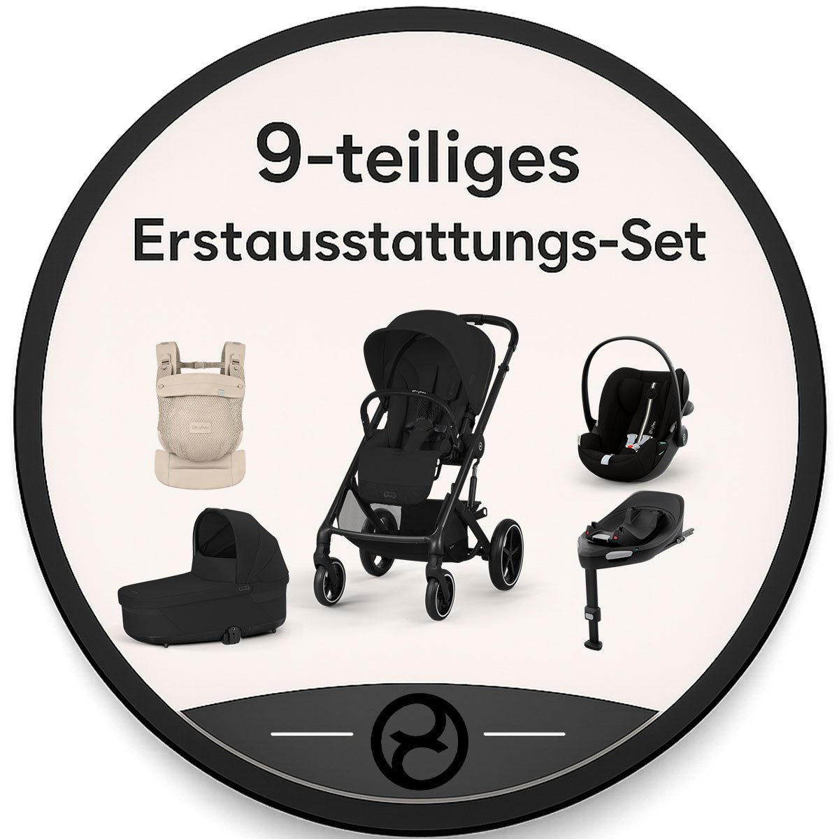 Cybex Kombi-Kinderwagen Balios Erstausstattungs-Set, (Travel-System ab Geburt, 9-tlg), mit Babywanne und Babyschale