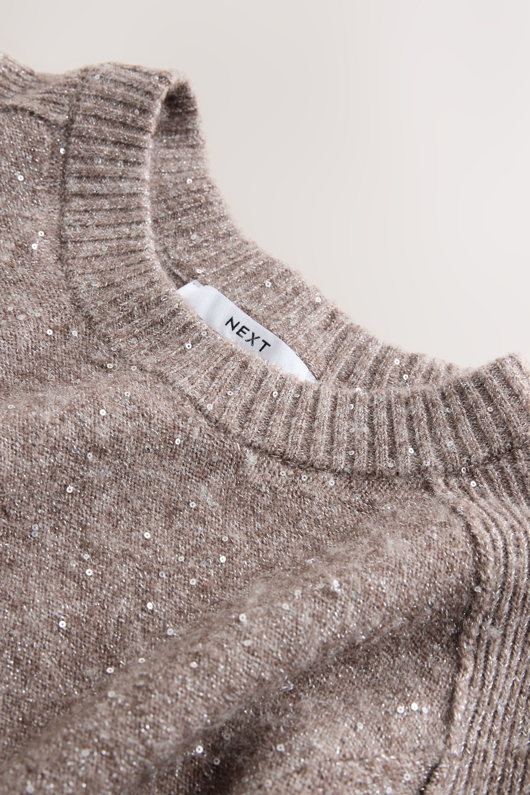 Next Rundhalspullover Gemusterter Strickpullover mit Rundhalsausschnitt (1- günstig online kaufen