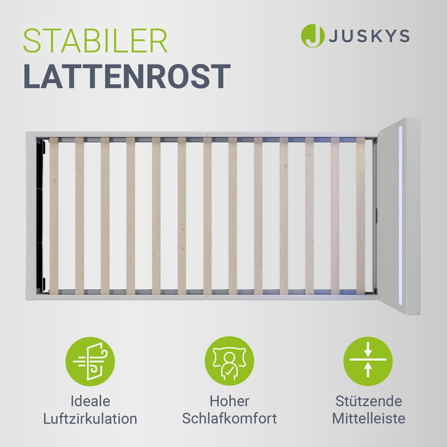 Juskys Polsterbett Paris, 90x200 cm, Kunstleder, hohes Kopfteil, robustes Bett, Lattenrost