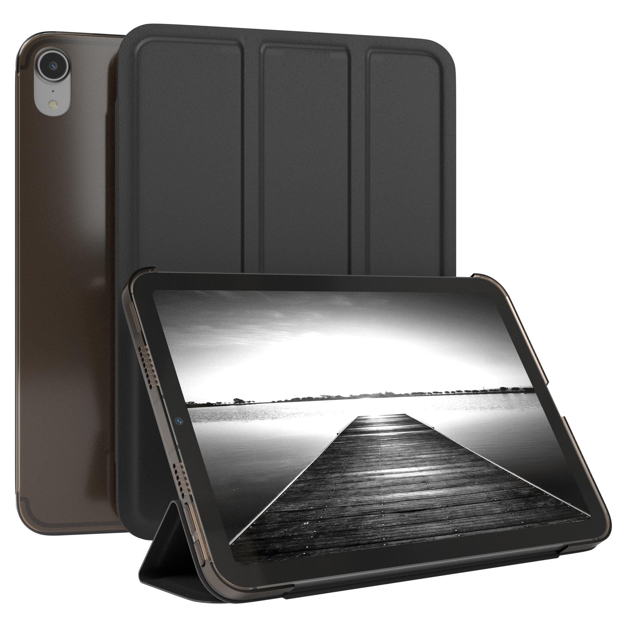 EAZY CASE Tablet-Hülle Smart Case für Apple iPad Mini 6. Gen. (2021) 8,3 Zoll, Anti-Kratz Tasche Schutzhülle mit Sleep Wake Up Funktion Hülle Schwarz