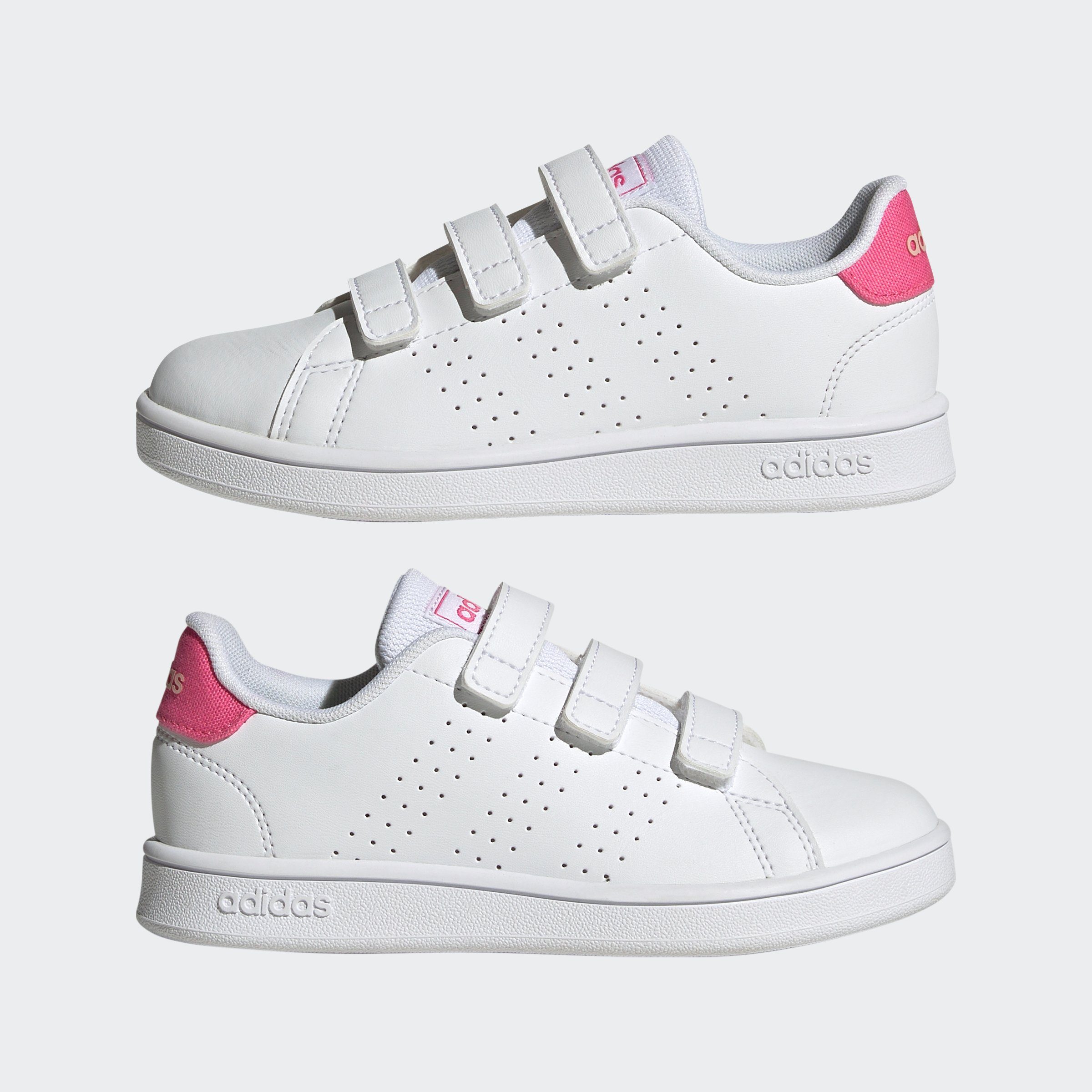 Sportswear Spuren / Cloud Smith / des den Stan Design ADVANTAGE Magenta Wonder Quartz LIFESTYLE COURT adidas White adidas HOOK-AND-LOOP Sneaker Pulse auf