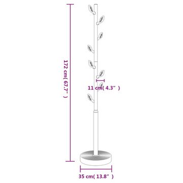 vidaXL Garderobenständer Garderobenständer Weiß 172 cm Pulverbeschichtetes Eisen, (1 St)