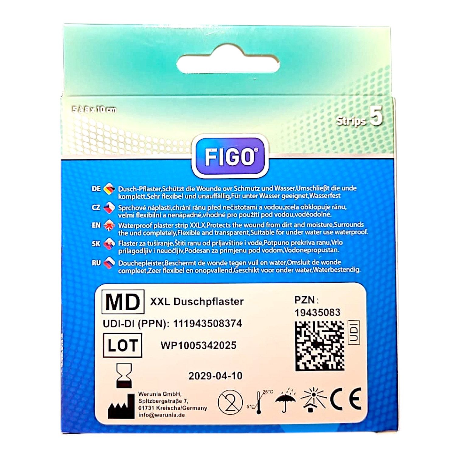 what the shop Wundpflaster FIGO XXL Dusch-Pflaster – 5 Stück, 8×10 cm, transparent & wasserfest (1 St), Wasserfester Wundschutz beim Duschen