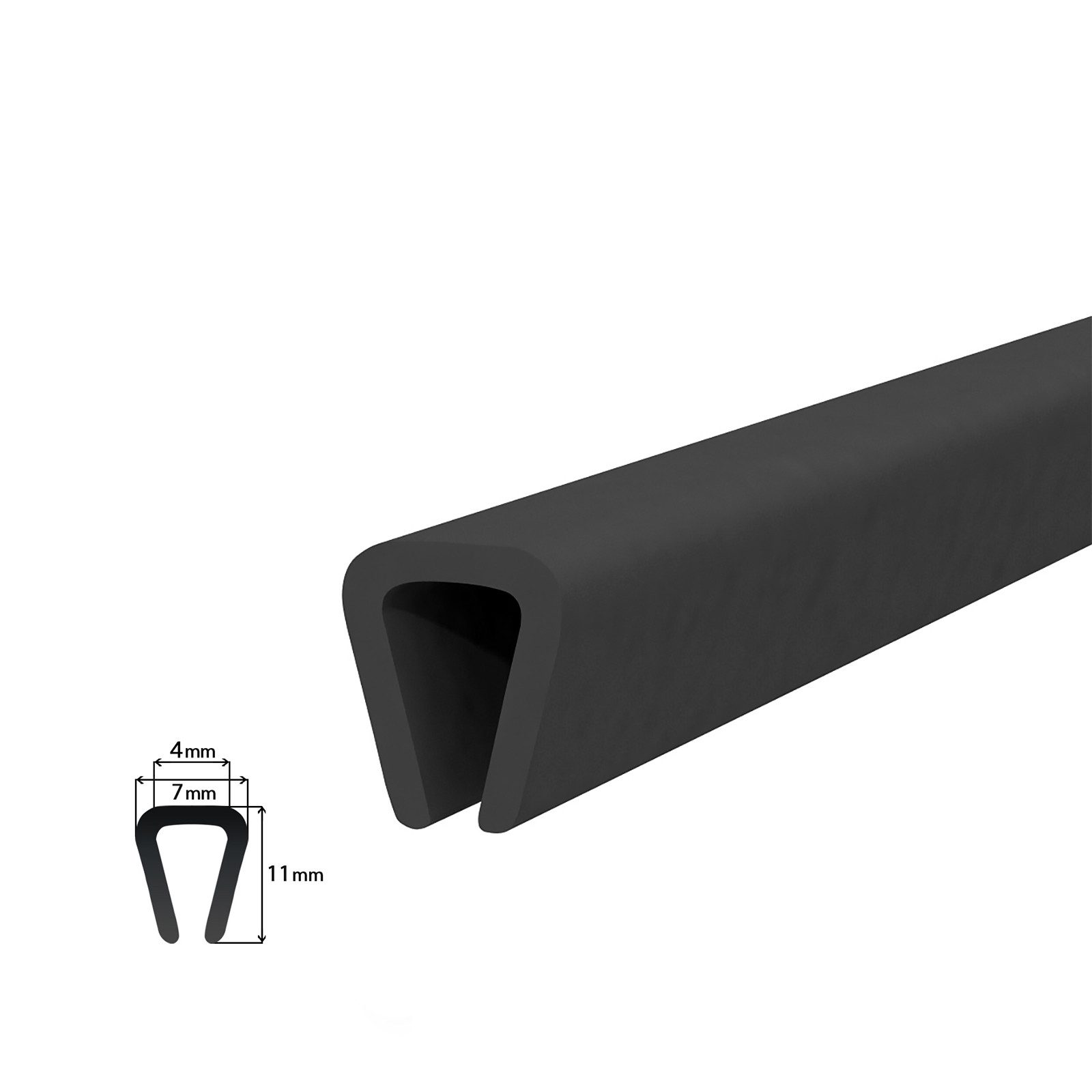 Türdichtband DQ-PP 100m, S-583,S-1087, Kantenschutz, Gummidichtung,Dichtprofil