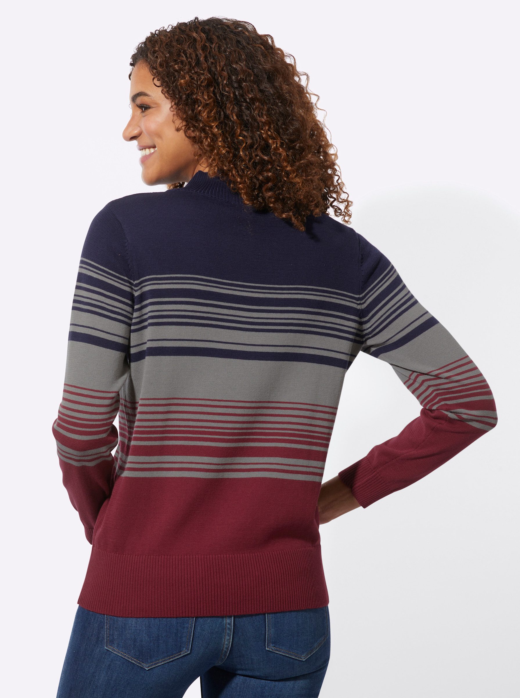 Witt Strickpullover Stehkragen-Pullover Langarm Jersey