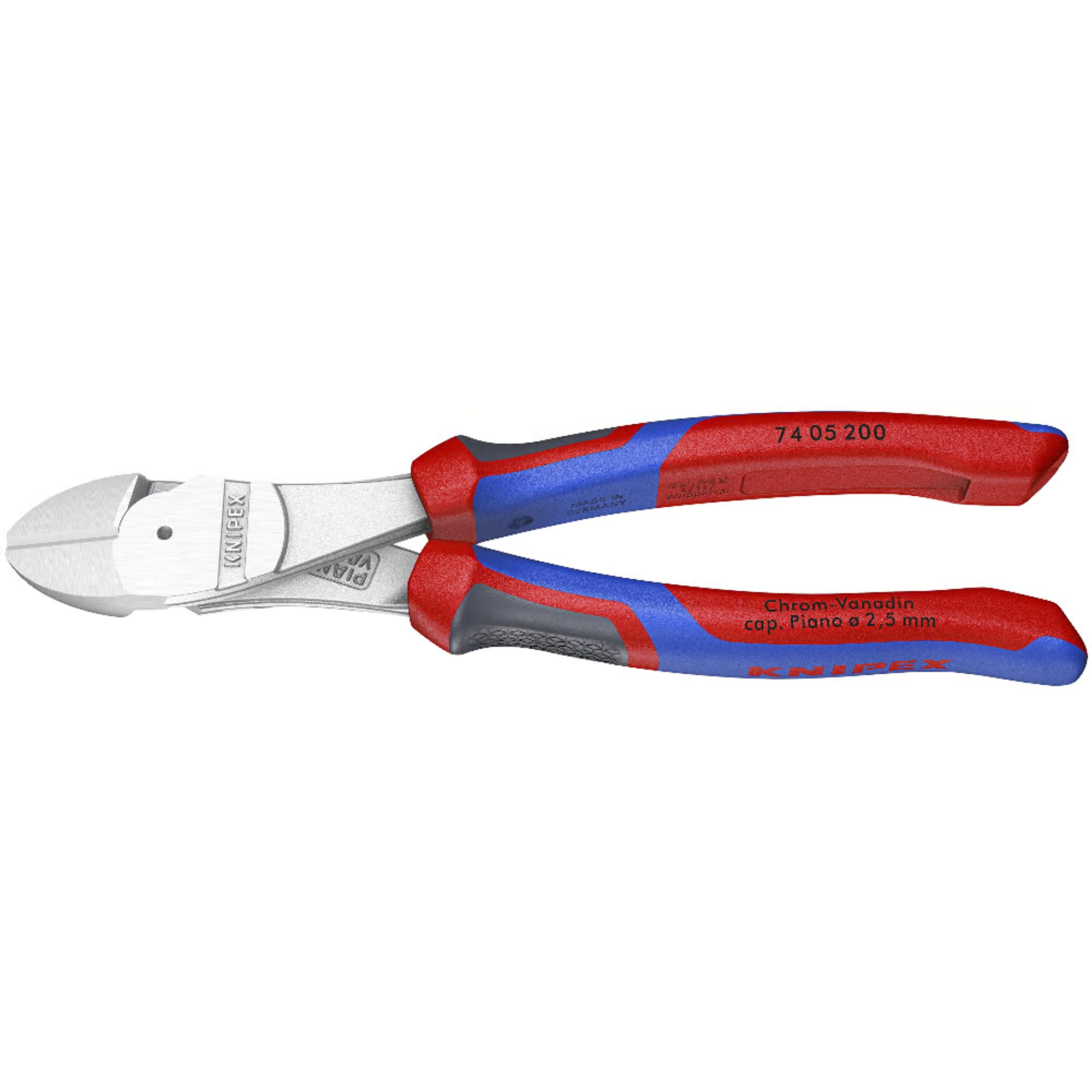 Knipex Kraftseitenschneider KNIPEX Kraft-Seitenschneider 74 05 200, Schneid-Zange, (Länge 200mm