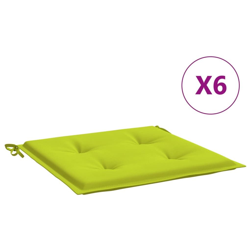 vidaXL Sitzauflage Gartenstuhl-Kissen 6 Stk. Knallgrün günstig online kaufen