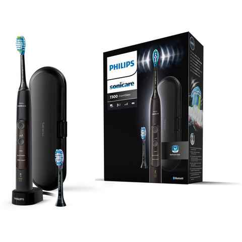 Philips Sonicare Elektrische Zahnbürste ExpertClean 7300 HX9601, Aufsteckbürsten: 2 St., mit Schalltechnologie, Reiseetui