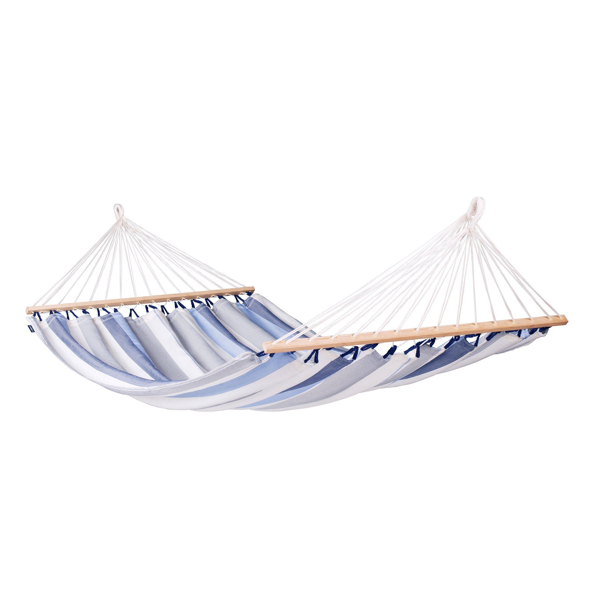 La Siesta Stabhängematte Stabhängematte Alisio Sea Salt Doppel-Stabhängematte Outdoor La Siesta, Hochwertige Qualität